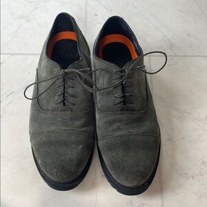 Men's Suede Lace-Up Shoes - Gray